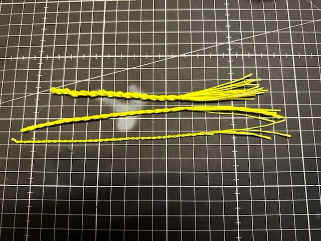 A comparison of 4, 8, and 16 strand twisted Dacron crackers